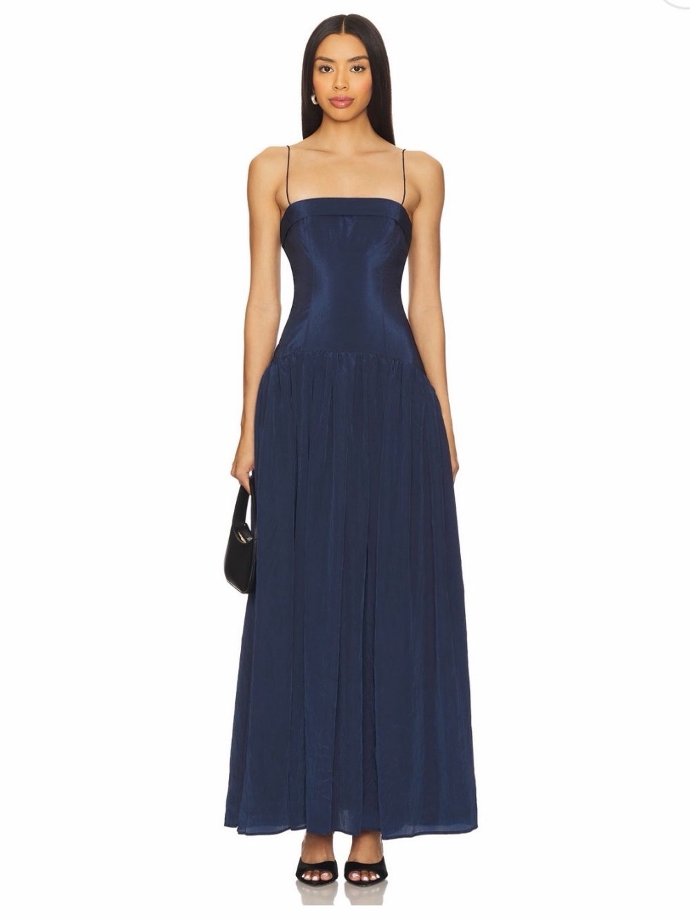 Lovers + Friends Navy Spaghetti-Strap Maxi Dress